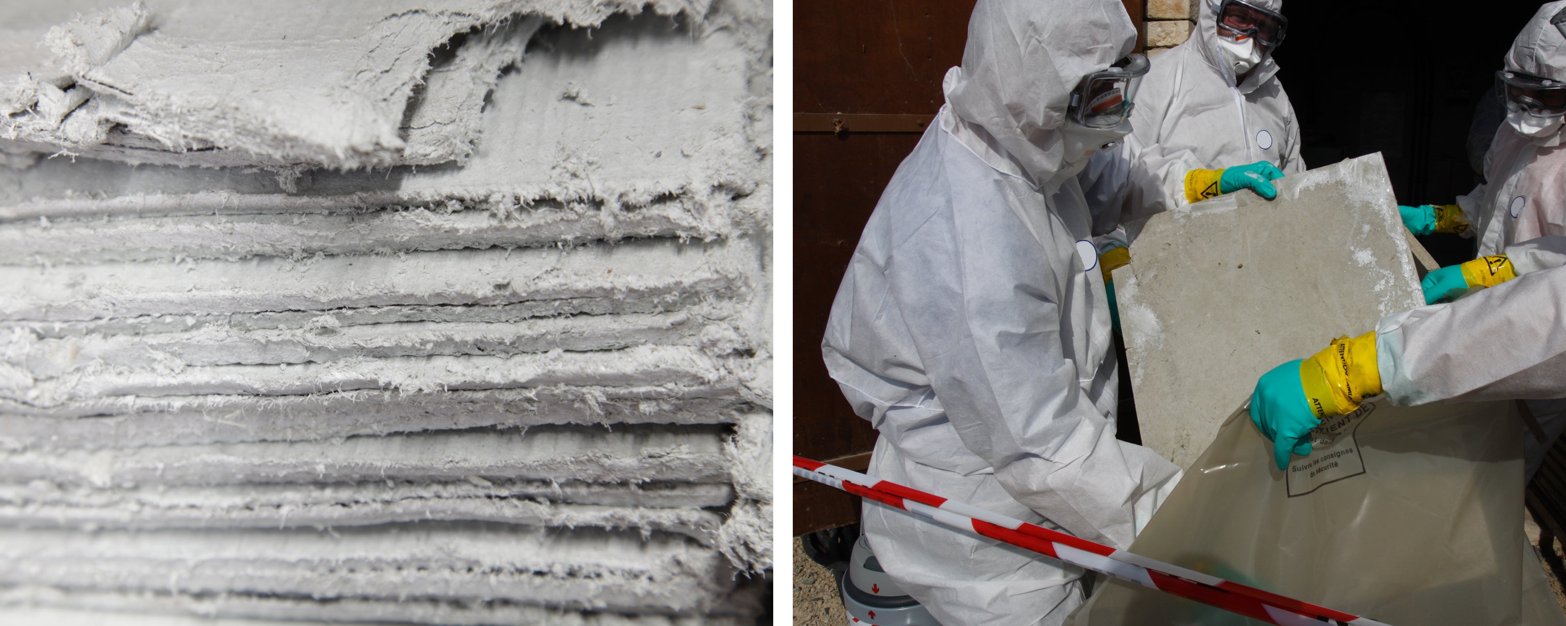 Identifying asbestos ceiling tiles