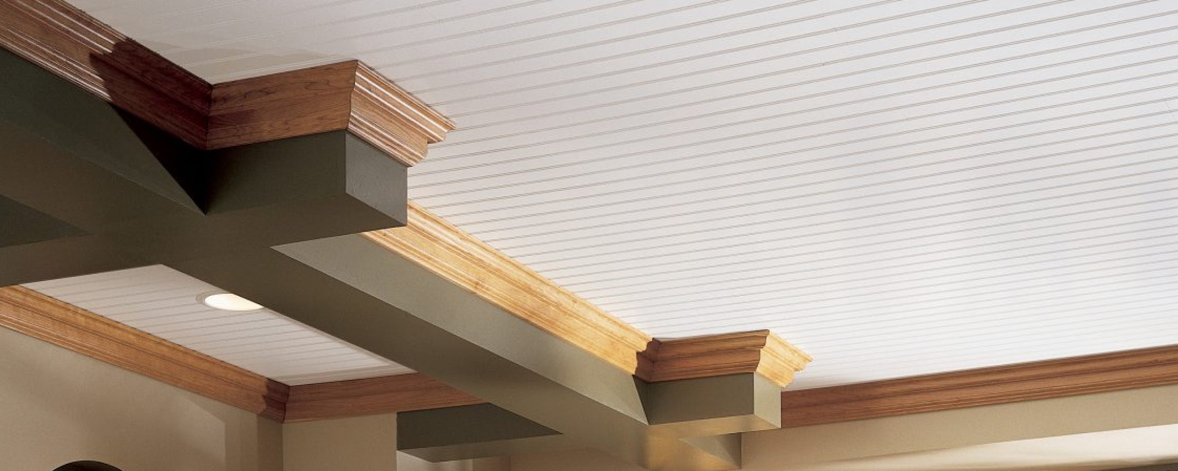 Beadboard ceiling panels