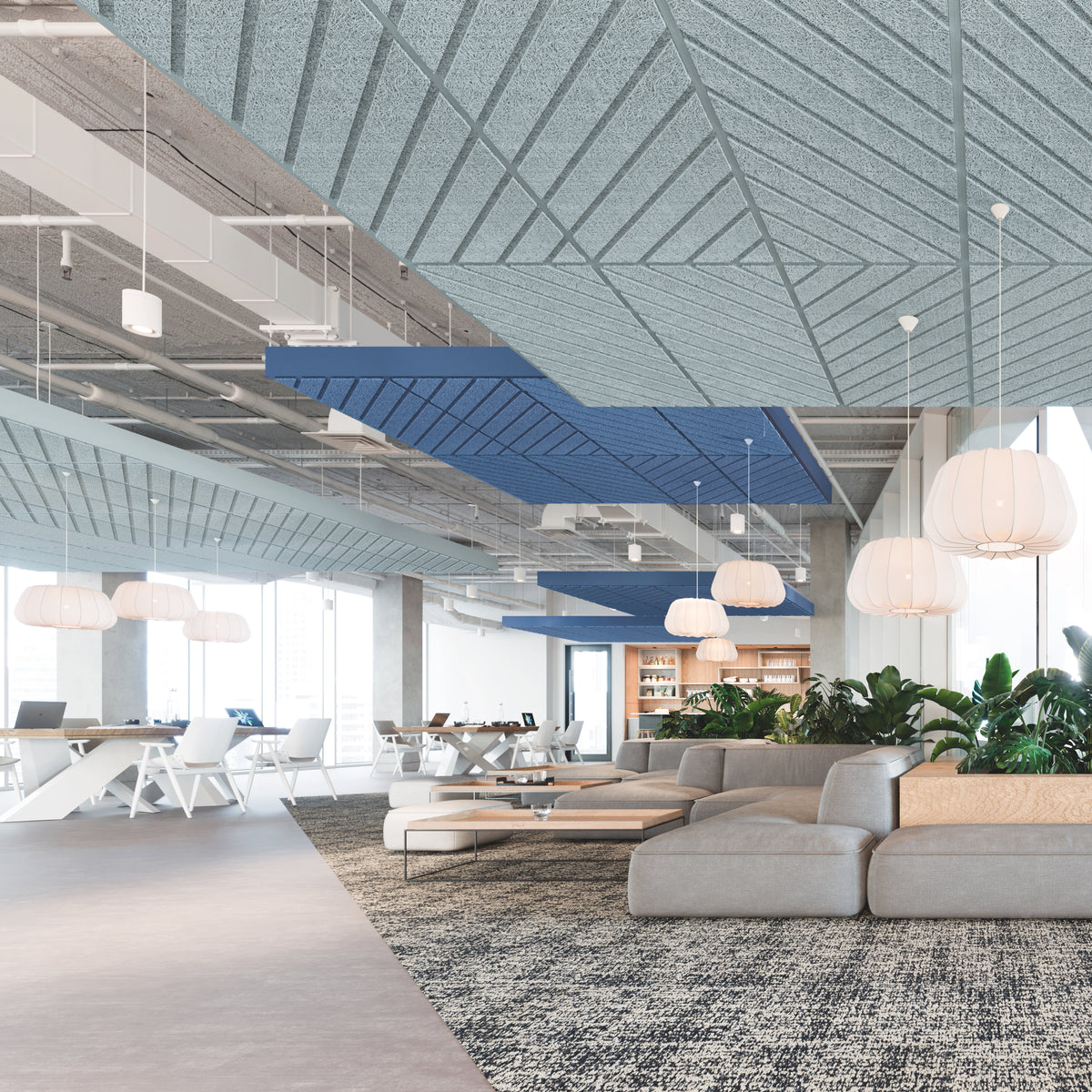 TECTUM DESIGNART Lines - High NRC Tegular Ceilings – Kanopi by Armstrong