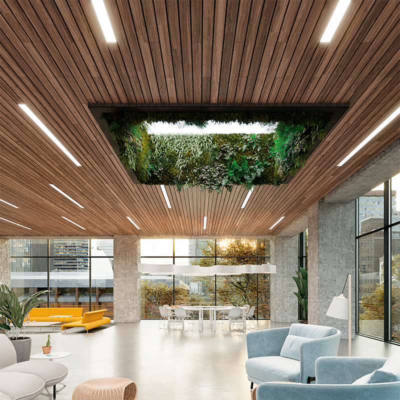 WOODWORKS Linear Veneered Open – Kanopi by Armstrong